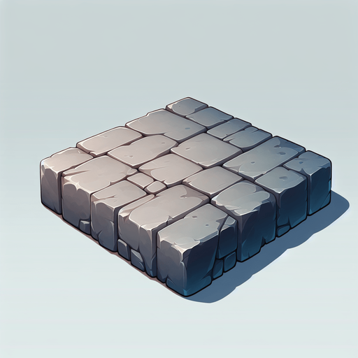 a single platform made of stone 2D front view.
Single Game Texture. In-Game asset. 2d. Blank background. High contrast. No shadows.