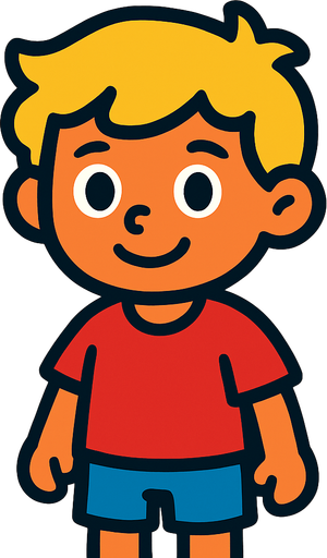 child.
In-Game asset.  2d.  High contrast.  No shadows