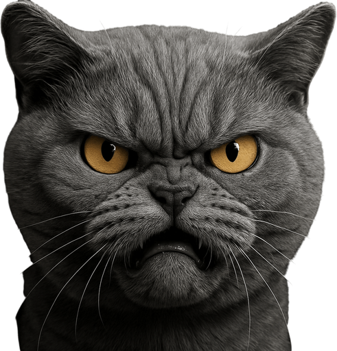 exagerate expression.
gray fur