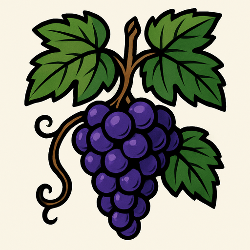 planta uva.
In-Game asset.  2d.  High contrast.  No shadows