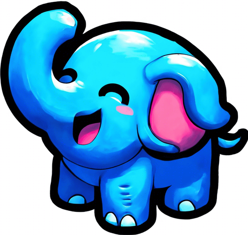 The same little elephant looking scared and looking straight at the viewer, legs flailing as if falling