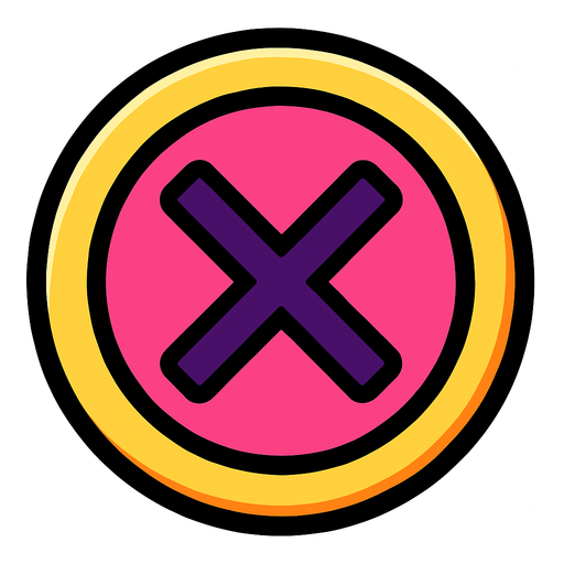 X button.
In-Game asset.  2d.  High contrast.  No shadows