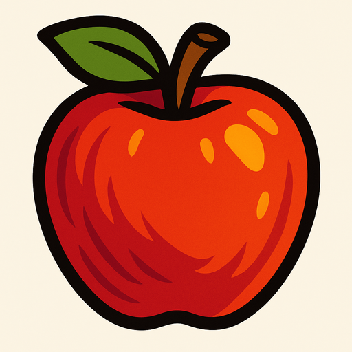 just apple picture..
In-Game asset.  2d.  High contrast.  No shadows