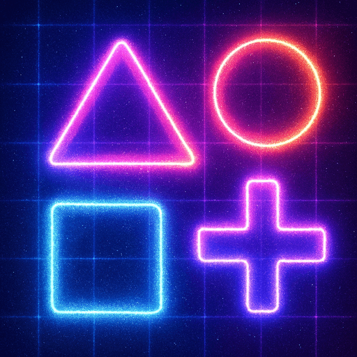 faint glowing outlines with a shimmer effect  retro synthwave style.
In-Game asset.  2d.  High contrast.  No shadows