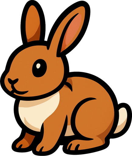 Rabbit.
In-Game asset.  2d.  High contrast.  No shadows