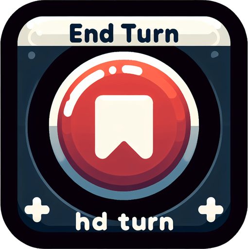 EndTurnButton.
Single Game Texture.  In-Game asset.  2d.  Blank background.  High contrast.  No shadows
