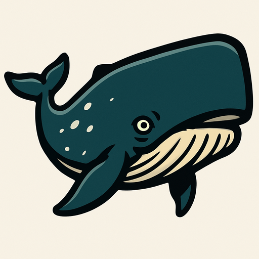 Sperm whale.
In-Game asset.  2d.  High contrast.  No shadows