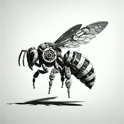 A mechanical wasp.
Single Game Texture. In-Game asset. 2d. Blank background. High contrast. No shadows.