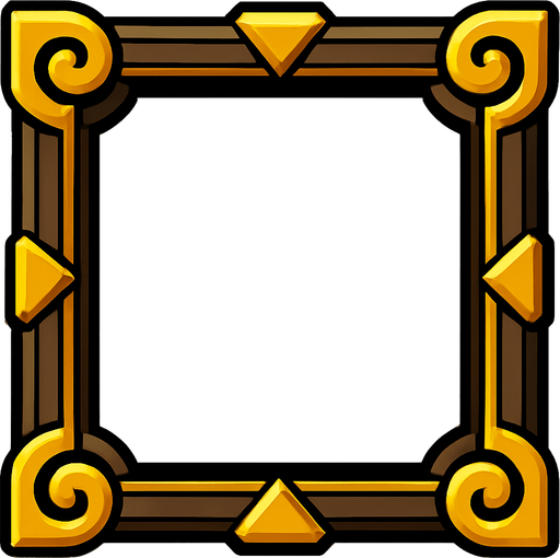 Frame.
In-Game asset.  2d.  High contrast.  No shadows