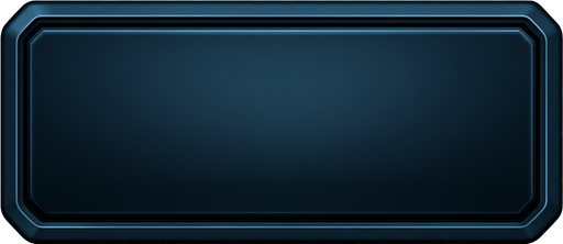 premium quality rectangular button background, 500x150 px, clean futuristic tech design, subtle gradients, beveled edges, slight inner glow, dark metallic blue tones, minimal and elegant, no text, no icon, transparent background.
In-Game asset.  2d.  High contrast.  No shadows
