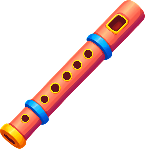 flute.
In-Game asset. 3d.  High contrast.  No shadows