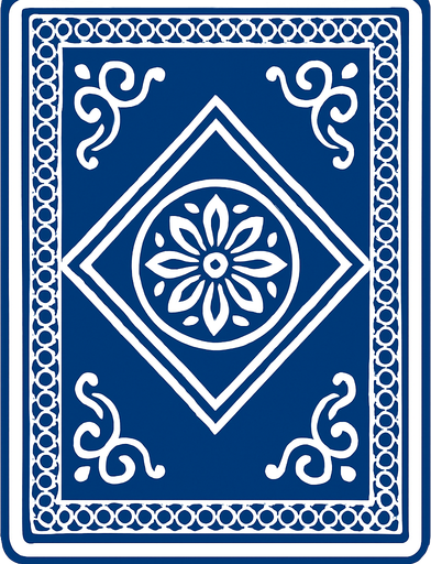 playing cards back.
In-Game asset.  2d.  High contrast.  No shadows