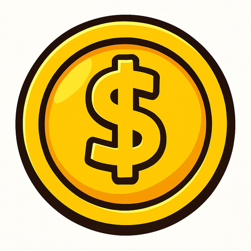 Coin.
In-Game asset.  2d.  High contrast.  No shadows