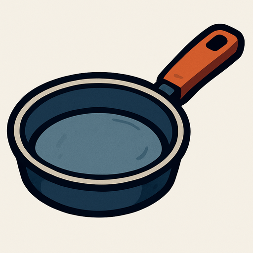 Frying pan.
In-Game asset.  2d.  High contrast.  No shadows
