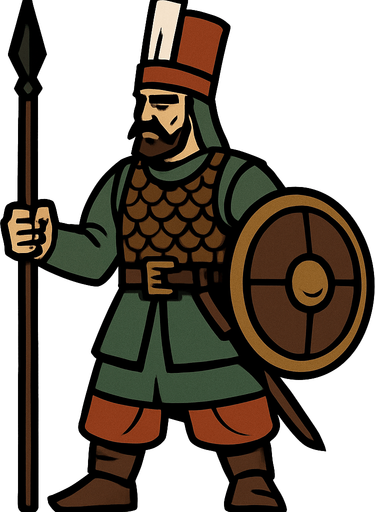 Yaya Piyade savaşçı.
In-Game asset.  2d.  High contrast.  No shadows