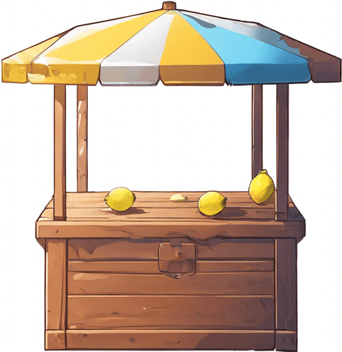remove the glass and the crate of lemons from the table.