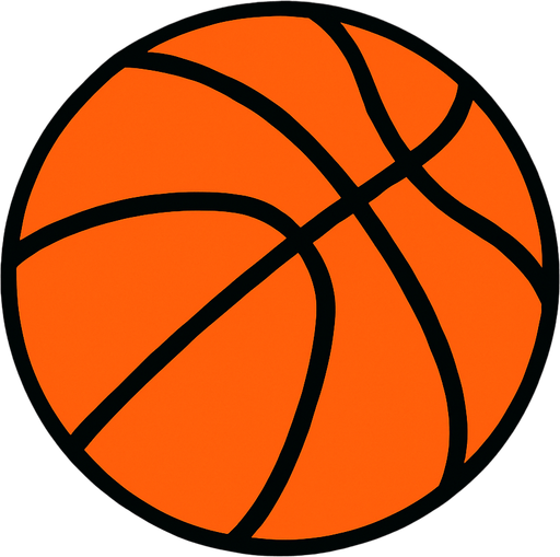 basketball ball.
In-Game asset.  2d.  High contrast.  No shadows