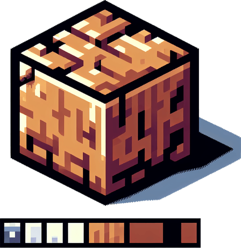 8-bit. cartoon. cardboard box piece. in game asset..
Single Game Texture. In-Game asset. 2d. Blank background. High contrast. No shadows.