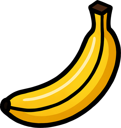 Un banana.
In-Game asset.  2d.  High contrast.  No shadows