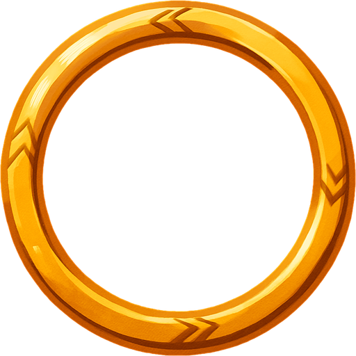 Cerceau dorée.
In-Game asset.  2d.  High contrast.  No shadows