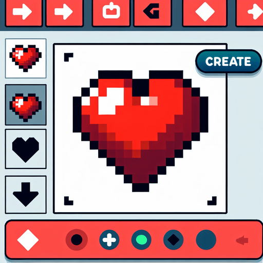 pixelated heart.
Single Game Texture.  In-Game asset.  2d.  Blank background.  High contrast.  No shadows