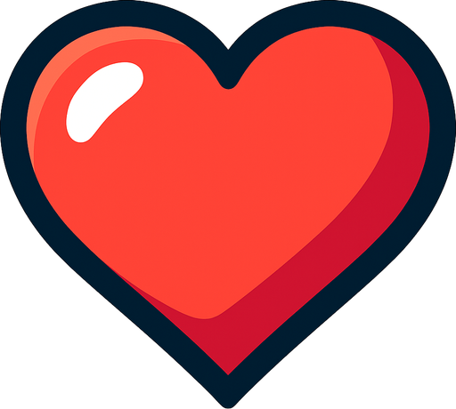 heart.
In-Game asset.  2d.  High contrast.  No shadows