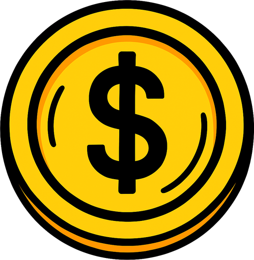 Coin.
In-Game asset.  2d.  High contrast.  No shadows