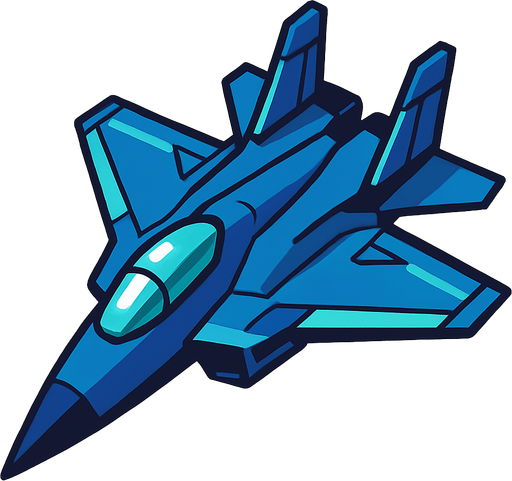 Jet.
In-Game asset.  High contrast.  No shadows