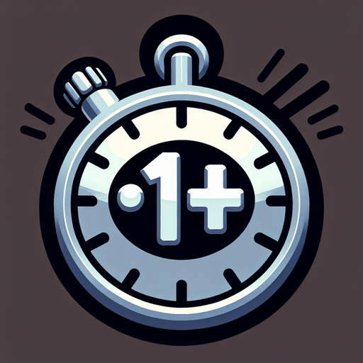 Stop watch with a big +1 sign.
Single Game Texture. In-Game asset. 2d. Blank background. High contrast. No shadows.