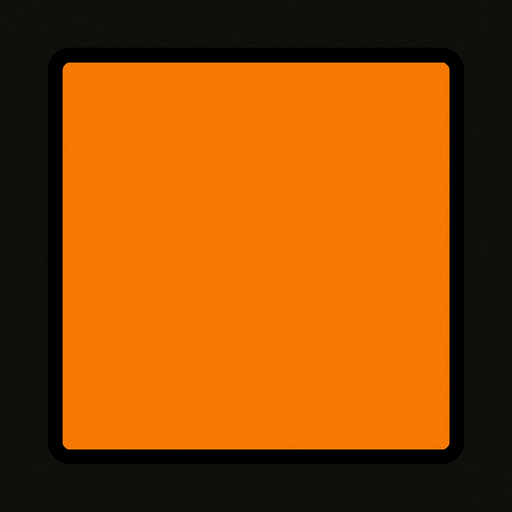 As un simple cuadrado naranja.
In-Game asset.  2d.  High contrast.  No shadows