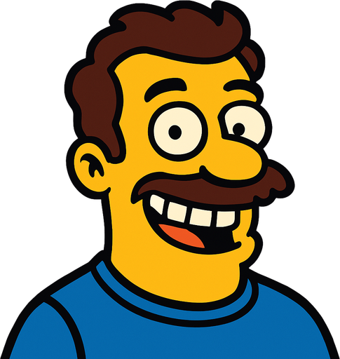 Profile photo of a humorous man.
In-Game asset.  2d.  High contrast.  No shadows