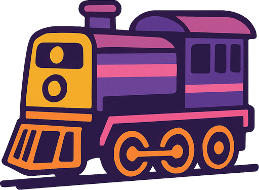 Train.
In-Game asset.  2d.  High contrast.  No shadows