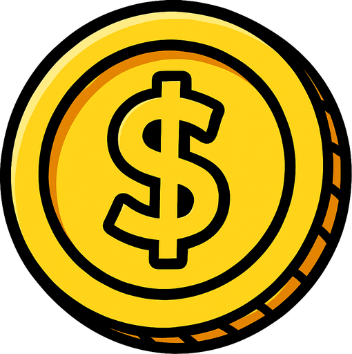 coin.
In-Game asset.  2d.  High contrast.  No shadows