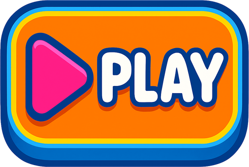 a fun play button that says play on it super modern and kid friendly.
In-Game asset.  2d.  High contrast.  No shadows