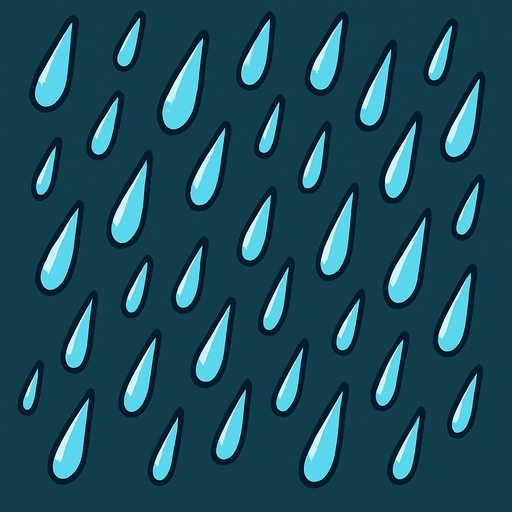 raindrops.
In-Game asset.  2d.  High contrast.  No shadows