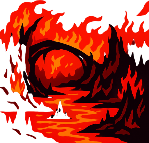 a hell back ground.
In-Game asset.  2d.  High contrast.  No shadows