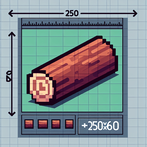 log, 250x60.
Single Game Texture.  In-Game asset.  2d.  Blank background.  High contrast.  No shadows