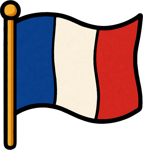 france flag.
In-Game asset.  2d.  High contrast.  No shadows