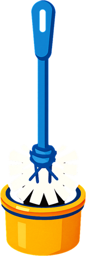 bana dimdik tovalet fırçası tasarla.
In-Game asset.  2d.  High contrast.  No shadows