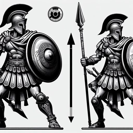 An animated image of an ancient greek warrior.
Single Game Texture. In-Game asset. 2d. Blank background. High contrast. No shadows.