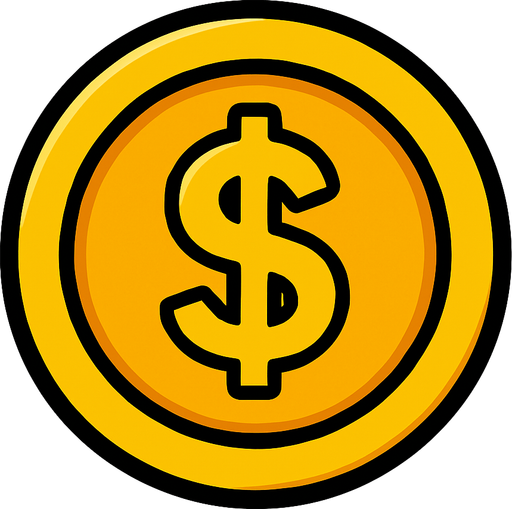 coin.
In-Game asset.  2d.  High contrast.  No shadows