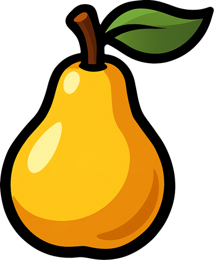 Pear.
In-Game asset.  2d.  High contrast.  No shadows