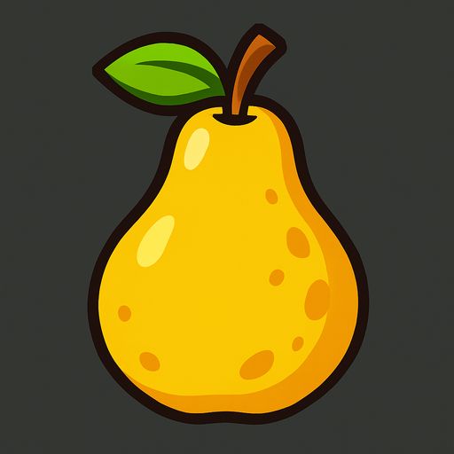 a pear.
In-Game asset.  2d.  High contrast.  No shadows