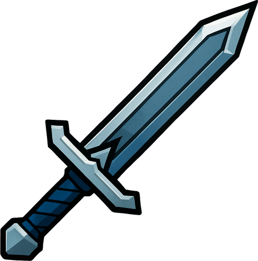 buz bir kılıç.
In-Game asset.  2d.  High contrast.  No shadows