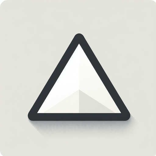 A white triangle. vector art. gui element..
Single Game Texture. In-Game asset. 2d. Blank background. High contrast. No shadows.