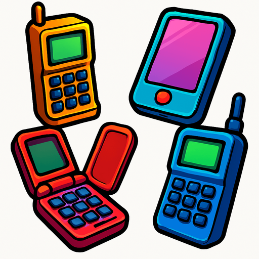 Pack of different phones.
In-Game asset.  High contrast.  No shadows. 3D