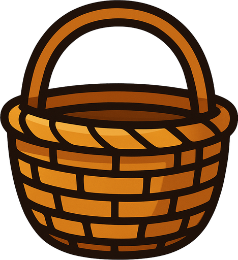 Basket.
In-Game asset.  2d.  High contrast.  No shadows
