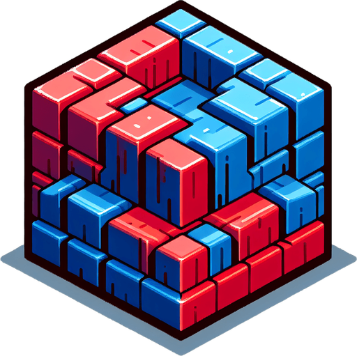 obstacle red and blu.
Single Game Texture.  In-Game asset.  2d.  Blank background.  High contrast.  No shadows