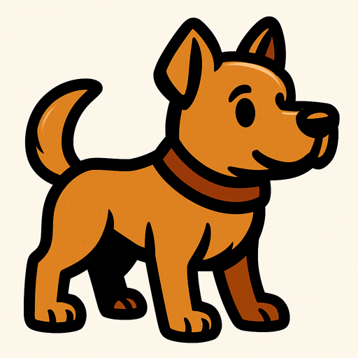 Köpek.
In-Game asset.  2d.  High contrast.  No shadows