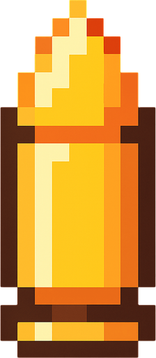 quiero una bala  con pixeles que apunte hacia arriva.
In-Game asset.  2d.  High contrast.  No shadows